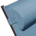 Lot de 2 transats GALAPAGOS en textilène bleu gris - aluminium gris anthracite