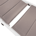 Bain de soleil en textilène taupe - aluminium blanc