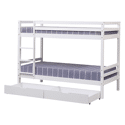 Letto a castello per bambini 190x90cm bianco con cassetti AMBER