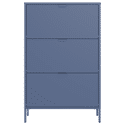 Mueble zapatero MARION 3 puertas metal gris azulado