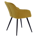 Chaise en velours BERTILLE moutarde