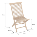 Set van 6 LOMBOK teakhouten tuinstoelen