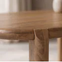 Mesa de centro em madeira maciça de manga tingida escura 120cm