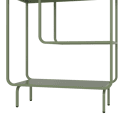 Console design en métal vert kaki