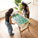 120cm tafelvoetbal wit en hout