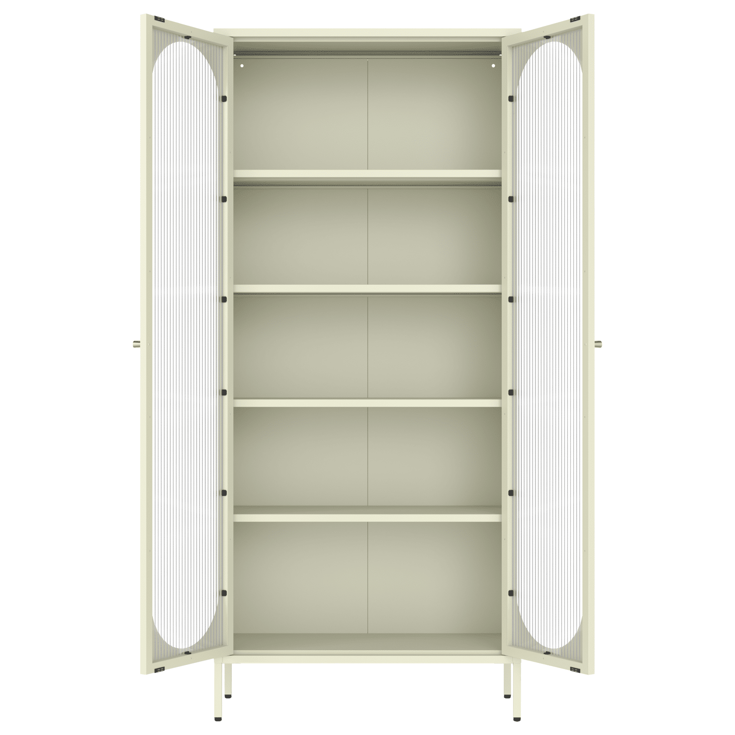 Armario de metal y cristal verde lima 180cm YASMINE