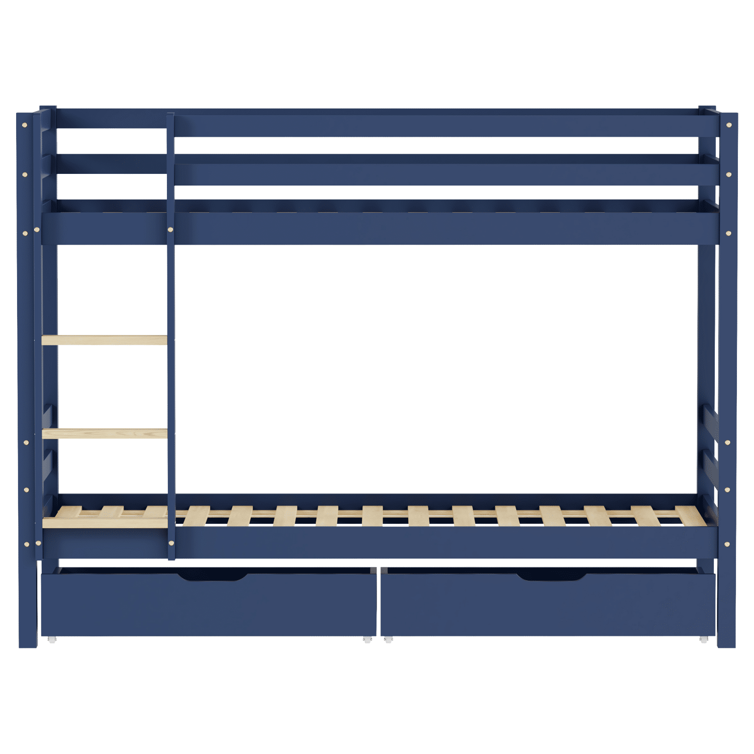 Kinderstapelbed 190x90cm donkerblauw met laden