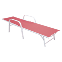 Conjunto de 2 espreguiçadeiras SARDINIA textilene rosa - estrutura branca