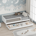 Letto per bambini 190x90cm bianco con cassetti ADAM
