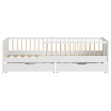 Letto per bambini 190x90cm bianco con cassetti ADAM