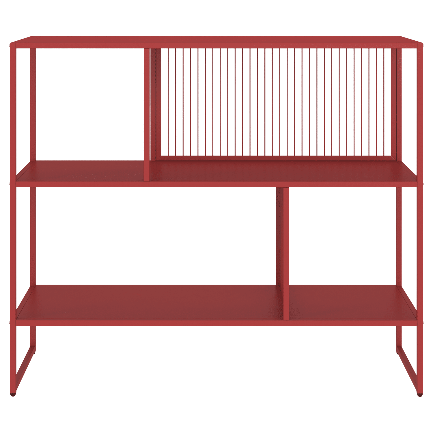 Estantería de metal rojo carmín EMILIA
