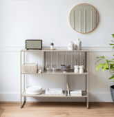 Étagère en métal taupe