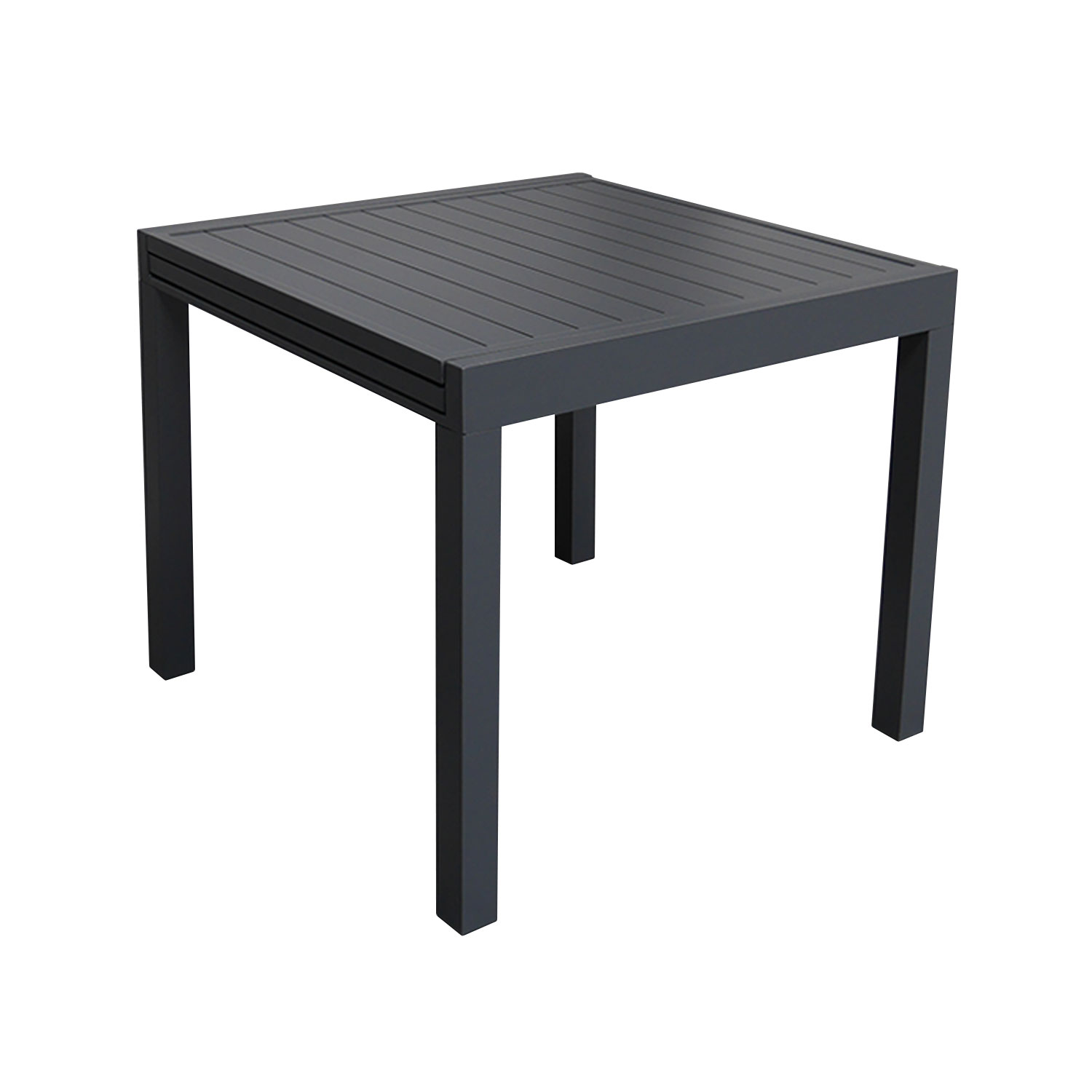 Salon de jardin VENEZIA extensible 90/180 en aluminium anthracite - 8 places