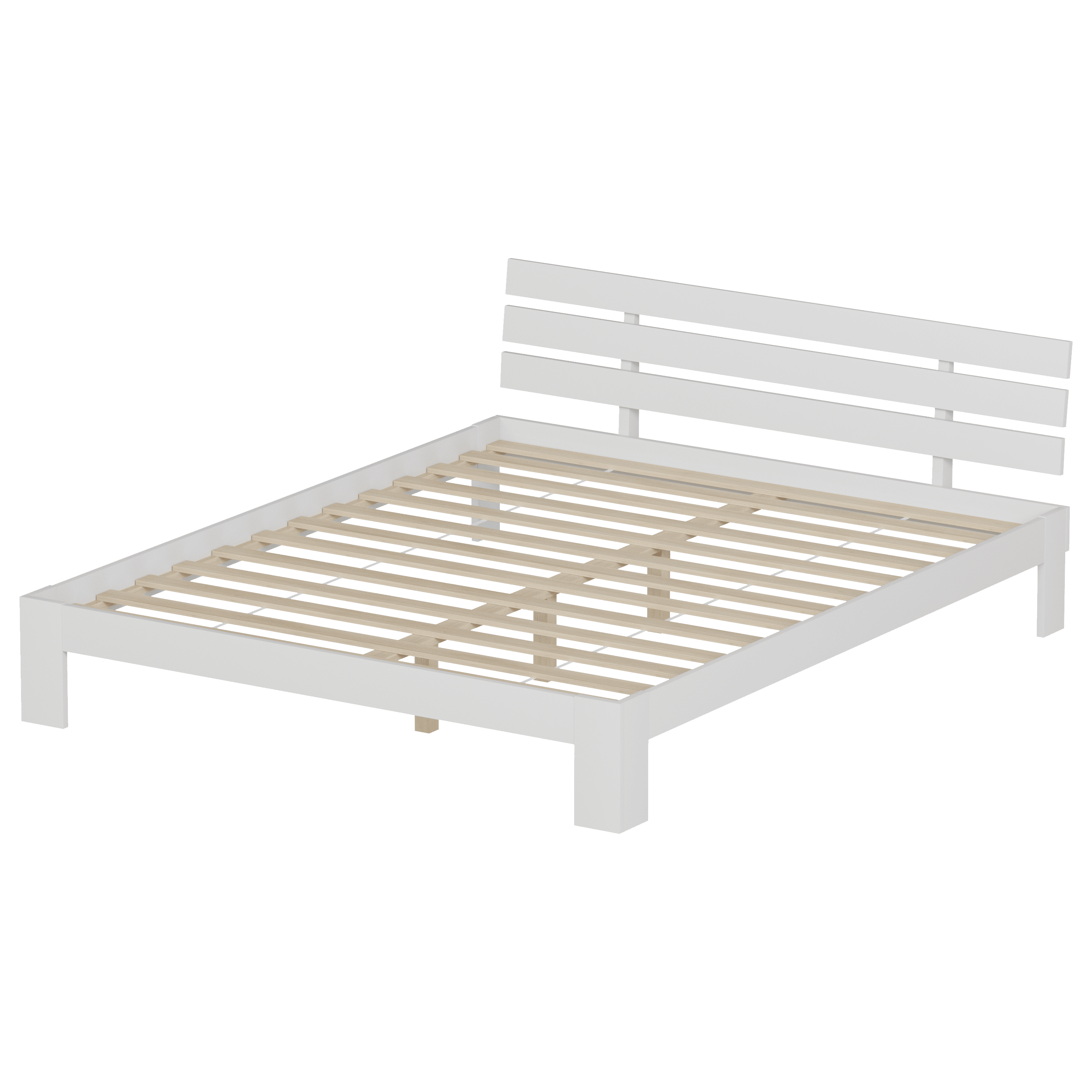 Cama de madera con cabecero...
