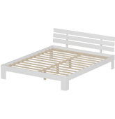 Lit en bois avec tête de...