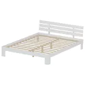 Houten bed met hoofdbord 160x200cm wit FINN