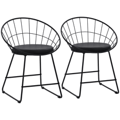 Set van 2 stoelen in zwart...