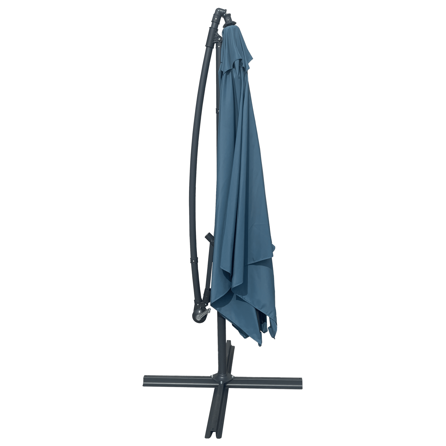 Offset paraplu MOLOKAI vierkant 2,7x2,7m blauw grijs + hoes