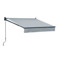 Toldo SAULE 2,5 × 2m - Tecido cinzento e estrutura cinzenta