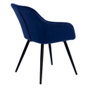 Conjunto de 2 cadeiras de veludo azul BERTILLE