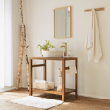 Meuble sous vasque en teck massif 80cm DEWI