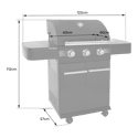 Cook'in Garden - FYRA gasbarbecue met thermometer - 3 branders