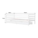 Lit banquette pour enfant 190x90cm avec tiroirs JULES