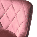 Tabouret de bar en velours rose ROBIN