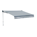 Toldo SAULE 2,95 × 2,5m - Tecido cinzento e estrutura cinzenta