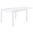 Salon de jardin extensible 132/264 en aluminium blanc - 10 places