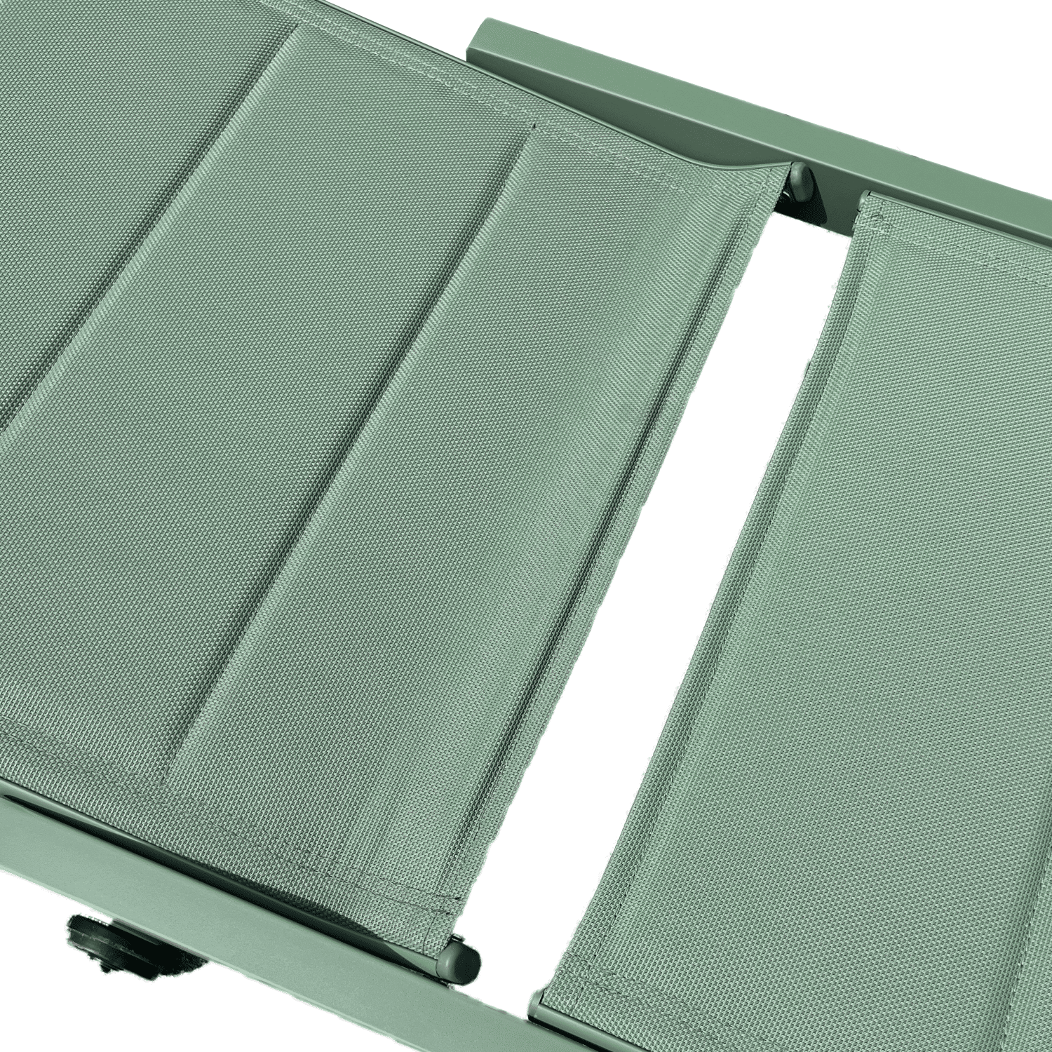 Lot de 2 bains de soleil en textilène vert sauge - aluminium vert sauge
