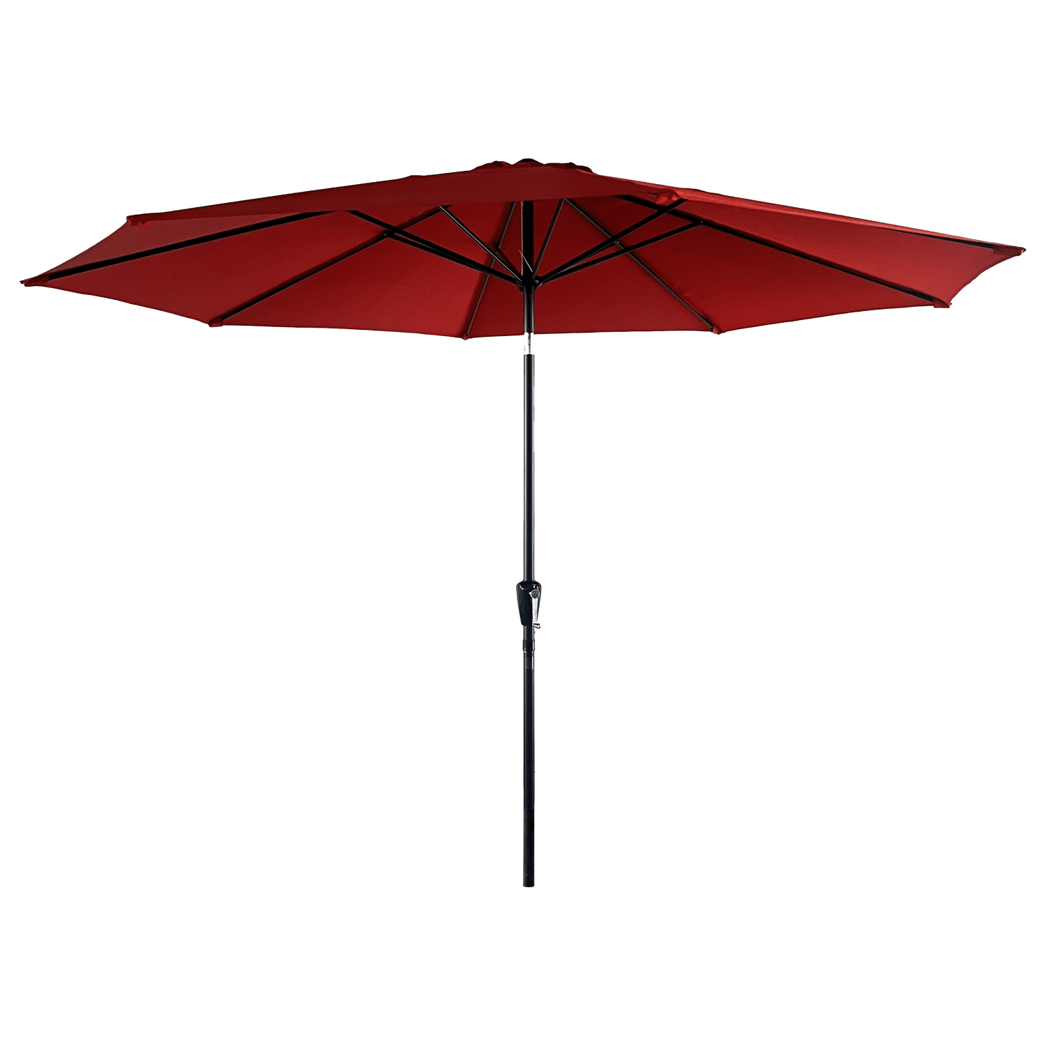 Parasol droit HAPUNA rond 3,30m de diamètre rouge