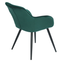 Cadeira de veludo verde GISELE vintage