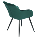 GISELE vintage stoel groen fluweel