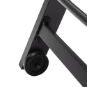 Lot de 2 bains de soleil en textilène noir - aluminium gris anthracite
