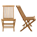 Lot de 4 chaises de jardin en teck LOMBOK