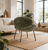Fauteuil en fausse fourrure...