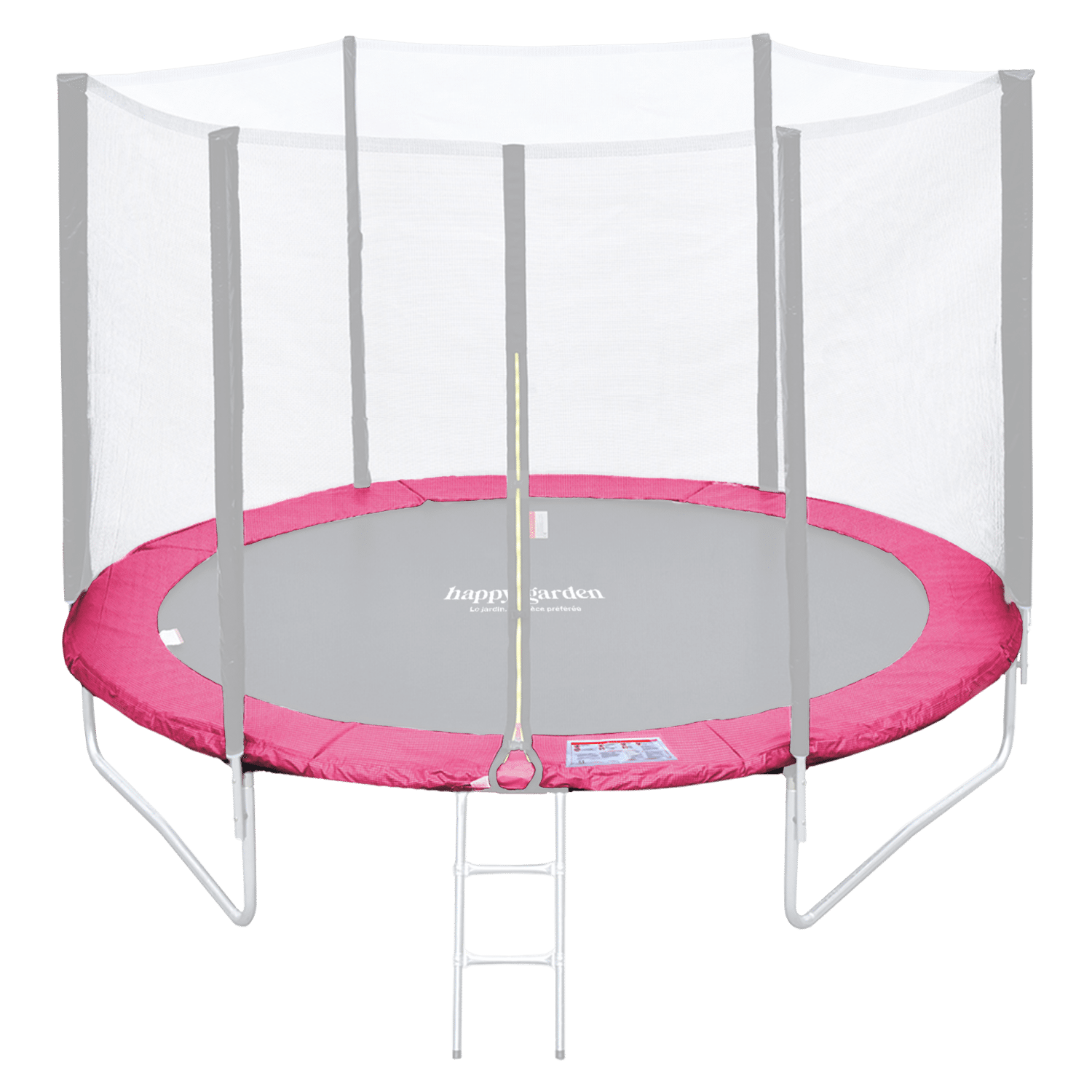 Matelas de protection réversible pour trampoline Ø245cm CANBERRA - gris/rose