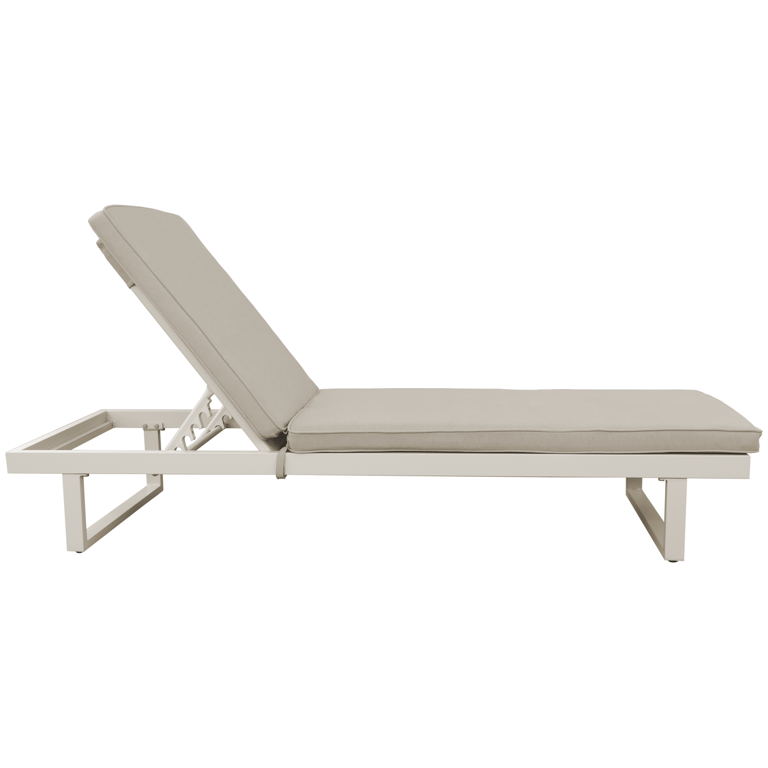 Espreguiçadeira PALOMINOS em alumínio com almofada bege