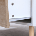 Table basse avec tiroir style scandinave blanche - Happy Garden
