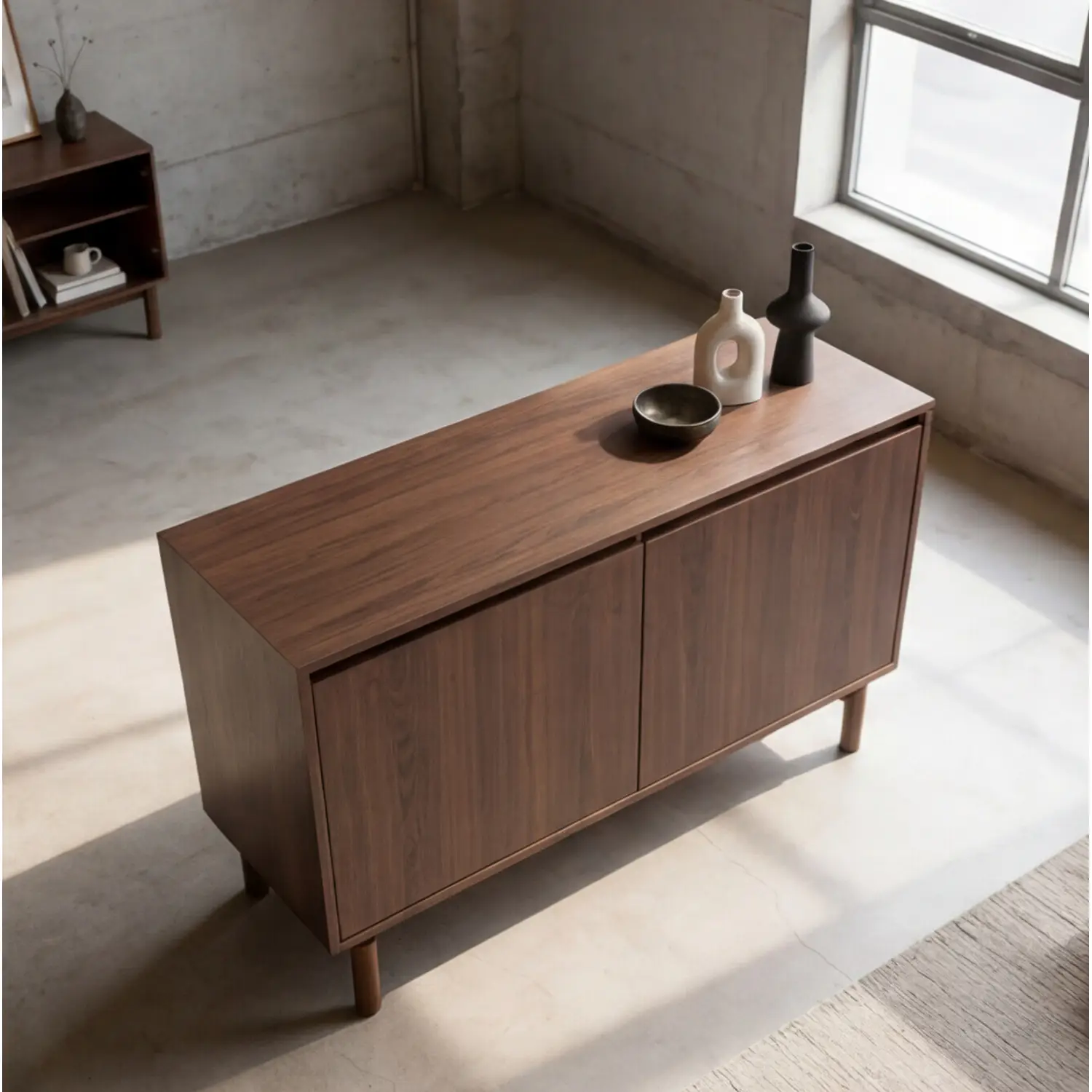 Buffet en bois foncé 120cm