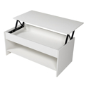 Table basse avec plateau relevable blanche HEDDA