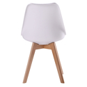 MARTHA 120cm ronde tafel en 4 NORA stoelen wit