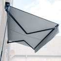 Toldo SAULE 3,95 × 3m - Tecido cinzento e estrutura cinzenta