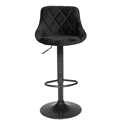 Tabouret de bar en velours noir ROBIN