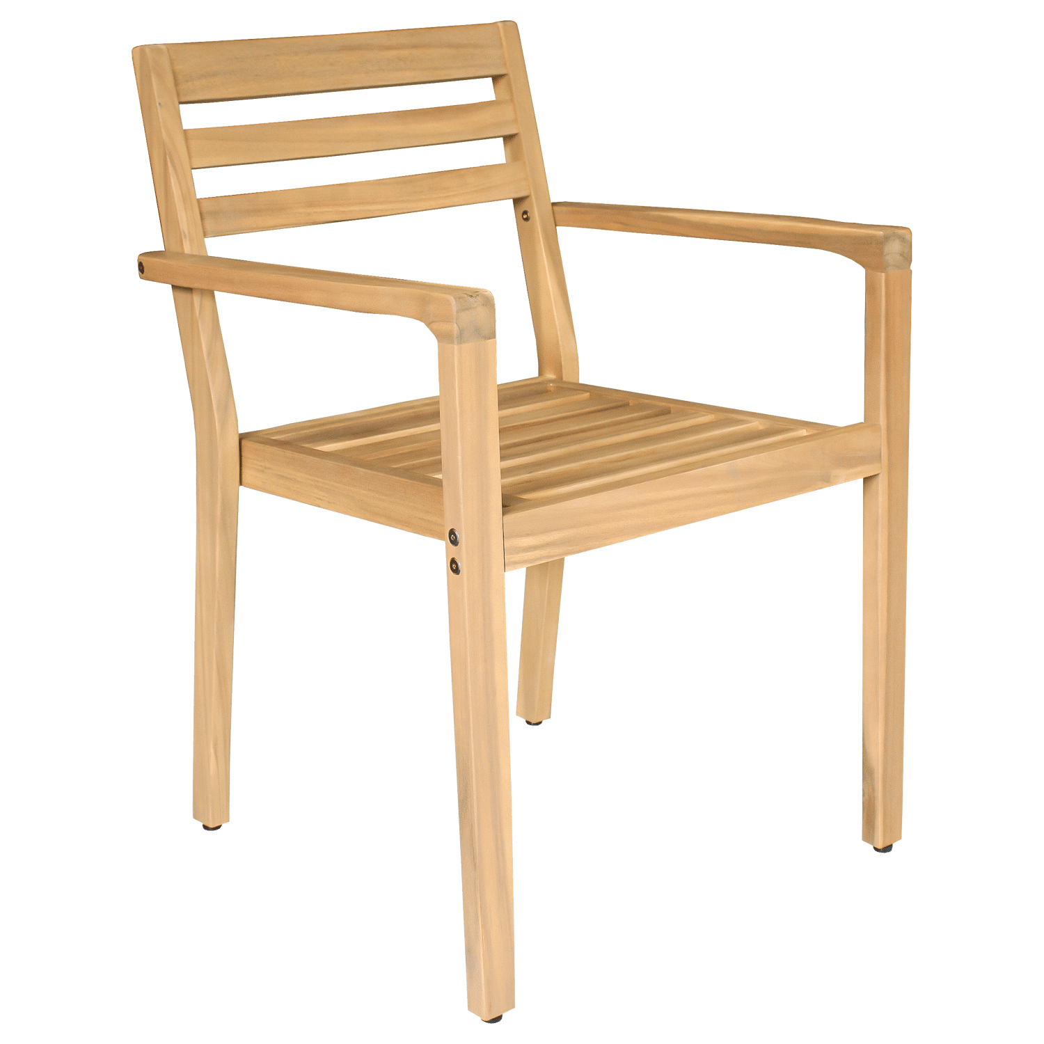 Ensemble table et chaises de jardin 4 places en acacia et céramique FARO