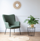 Fauteuil en tissu boucle...