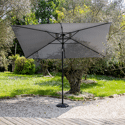 HAPUNA rechthoekige rechte parasol 2x3m grijs