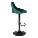 Tabouret de bar en velours vert ROBIN