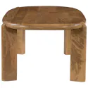 Mesa de centro em madeira maciça de manga tingida escura 120cm